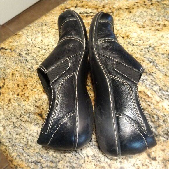 Clarks Bendables Ashland Alpine 62637 Slip On Black Leather Flat Shoes Sz 9 M - Picture 6 of 13